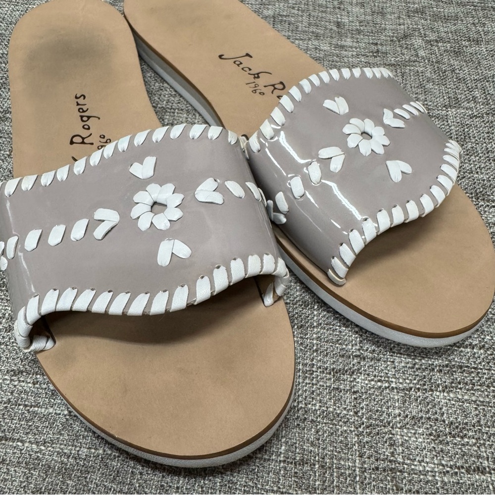 Jack Rogers Sanibel taupe slides 8